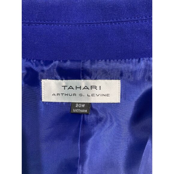 Tahini Plus Women Jacket 20W Purple 3/4 Sleeves Lined Buttons Office Business - Picture 3 of 9